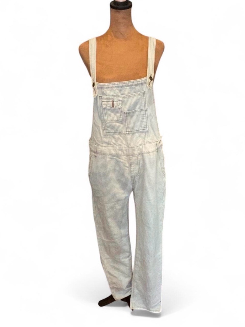 Striped Blue White Overalls Large Style Rack